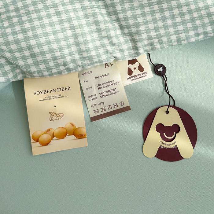 91家纺网 家纺一手货源 找家纺 默忆 2025新款水洗棉双层纱花边夏被夏凉被空调被被子被芯 浅绿小格