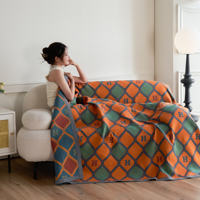 91家纺网 家纺一手货源 找家纺 棠薇家纺 2025新款60S长绒棉纯棉纱布毛巾被 轻奢【磨砂按摩手感】