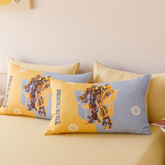 91家纺网 家纺一手货源 找家纺 2025新款设计师专版全棉双层纱四件套 大黄蜂