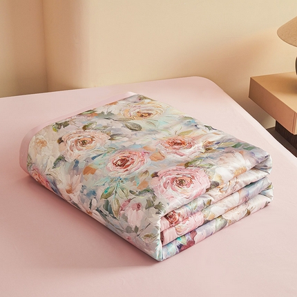 91家纺网 家纺一手货源 找家纺 （总）兴邦家纺 2026新款花香凉感印花夏被夏凉被