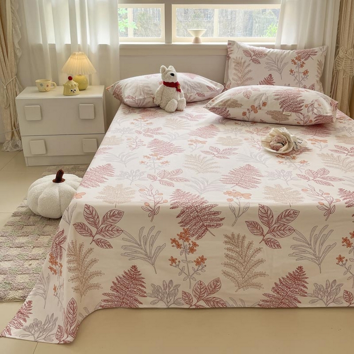 91家纺网 家纺一手货源 找家纺 新印象2025新款直角纯棉老粗布套件 床单款老粗布 -相思语