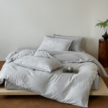 91家纺网 家纺一手货源 找家纺 （总）简家居 2025新款60支色织空气感大提花四件套-莫奈庄园