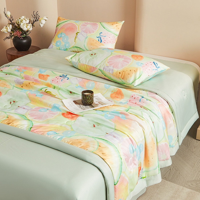 91家纺网 家纺一手货源 找家纺 （总）兴邦家纺 2026新款花香凉感印花夏被夏凉被