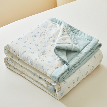 91家纺网 家纺一手货源 找家纺 爱屋及屋2025新款棉花夏被 叶之猫