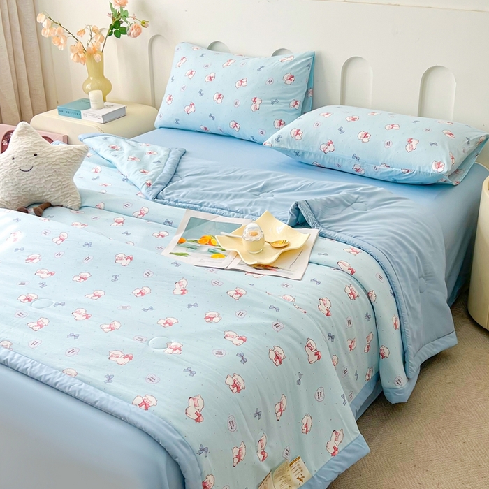 91家纺网 家纺一手货源 找家纺 爱屋及屋2025新款棉花夏被 可爱小羊