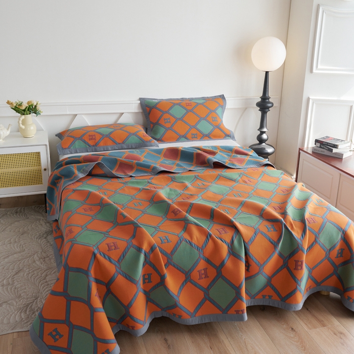 91家纺网 家纺一手货源 找家纺 棠薇家纺 2025新款60S长绒棉纯棉纱布毛巾被 轻奢【磨砂按摩手感】