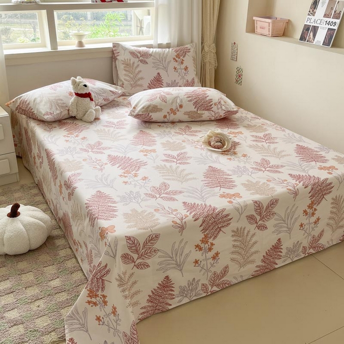 91家纺网 家纺一手货源 找家纺 新印象2025新款直角纯棉老粗布套件 床单款老粗布 -相思语