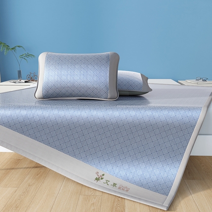 91家纺网 家纺一手货源 找家纺 （总）青雅席业 2025新款凉感艾草冰藤席凉席