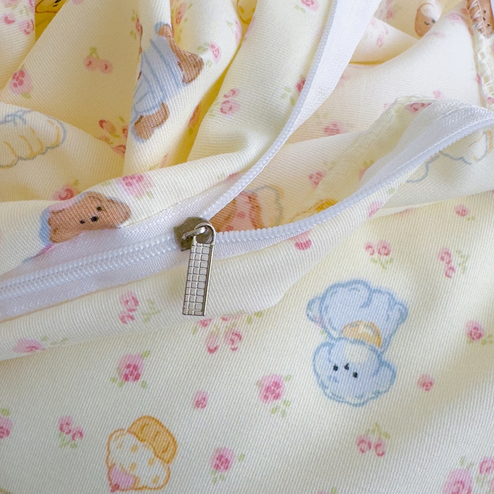 91家纺网 家纺一手货源 找家纺 赫梵茜 2025新款有氧针织双层纱单床盖床盖三件套床盖四件套 软萌萌