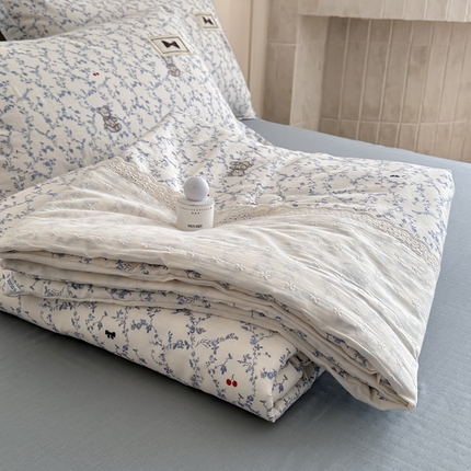 91家纺网 家纺一手货源 找家纺 帕拉美拉 2025新款全棉双层纱玉米聚乳酸夏被春秋被冬被玉米被 三件套四件套 罗纳星河