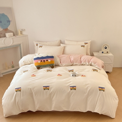 91家纺网 家纺一手货源 找家纺 （总）卡巴伦2025新款高密全棉水洗棉毛巾绣四件套