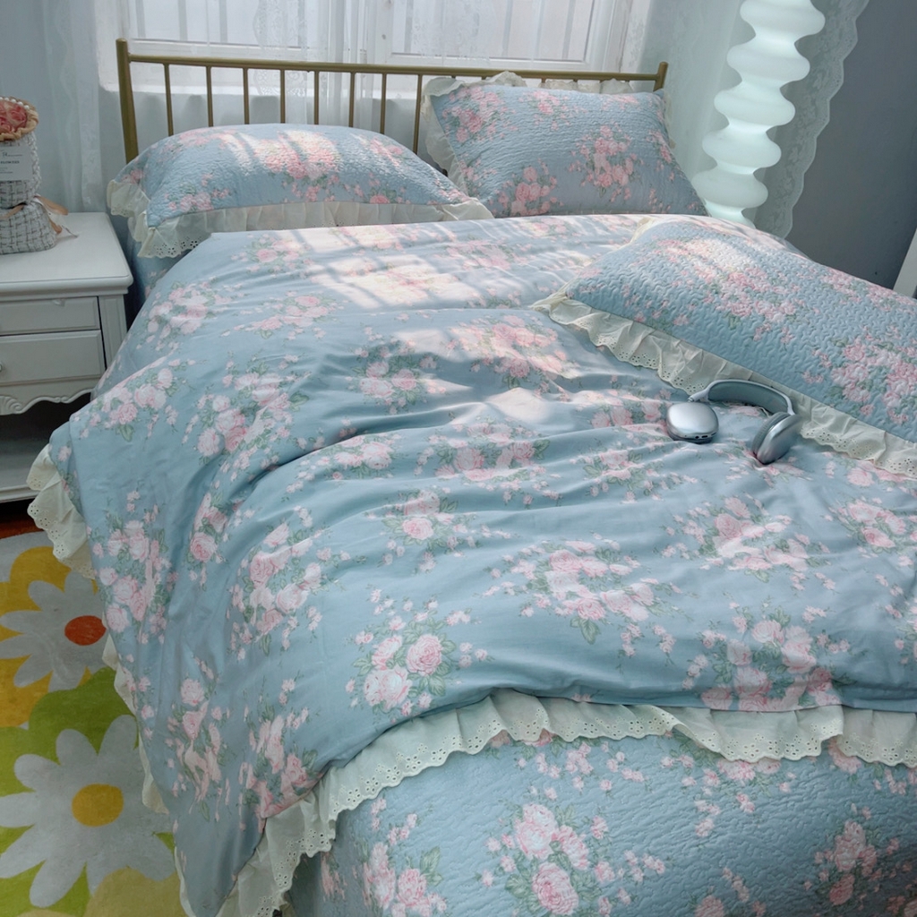 91家纺网 家纺一手货源 找家纺 暖居 2025春夏款高温砂洗棉花床盖三件套被套四件套同款纯棉夏被空调被四季 苏里南