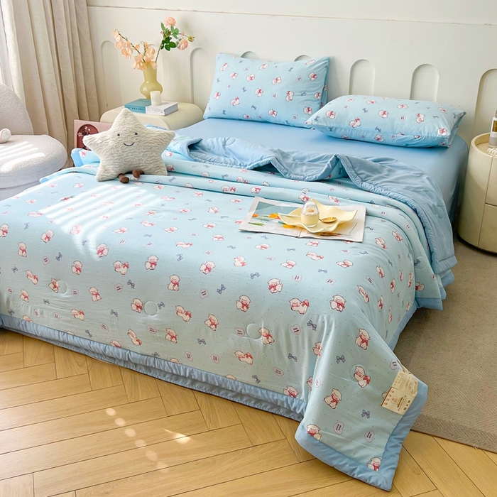 91家纺网 家纺一手货源 找家纺 爱屋及屋2025新款棉花夏被 可爱小羊