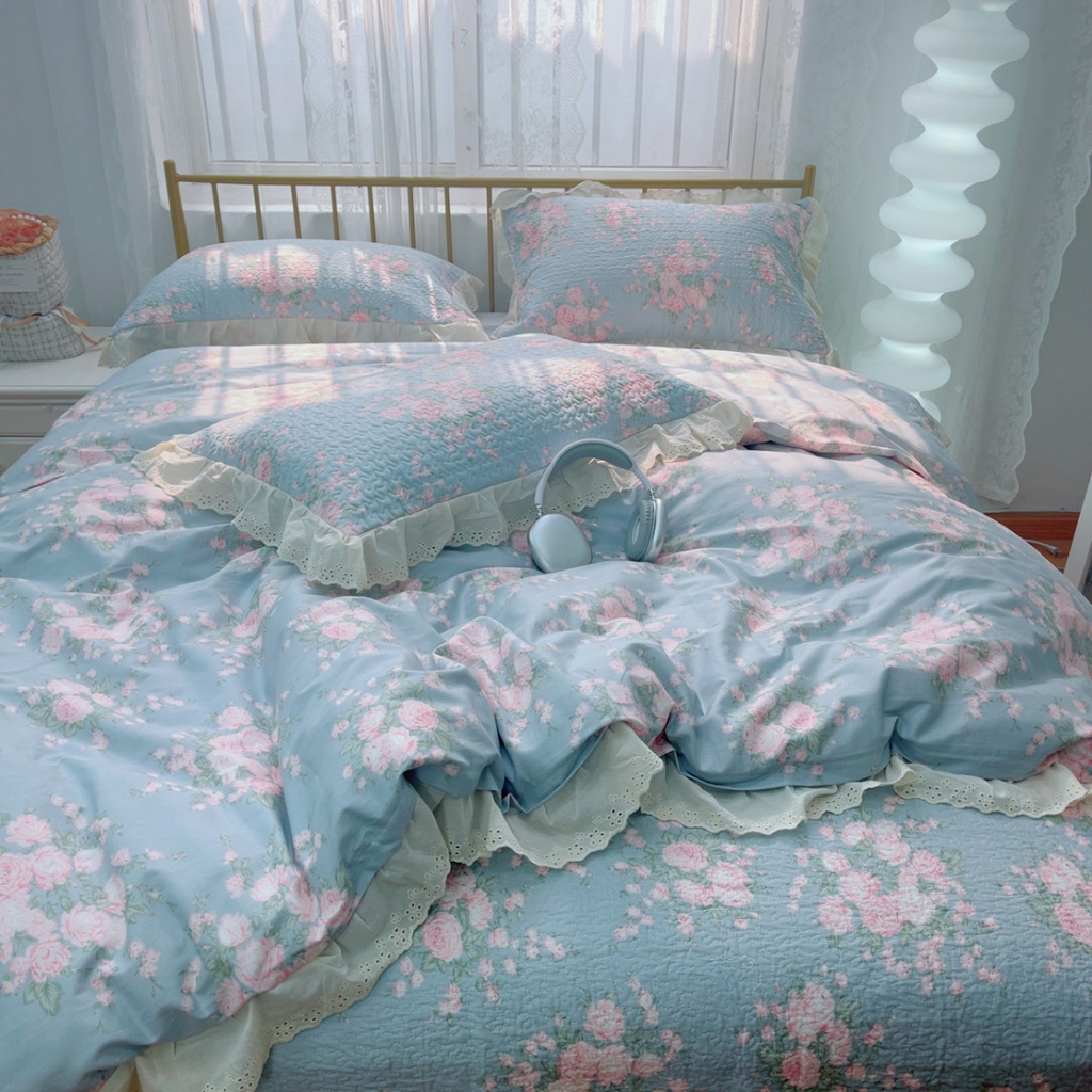 91家纺网 家纺一手货源 找家纺 暖居 2025春夏款高温砂洗棉花床盖三件套被套四件套同款纯棉夏被空调被四季 苏里南