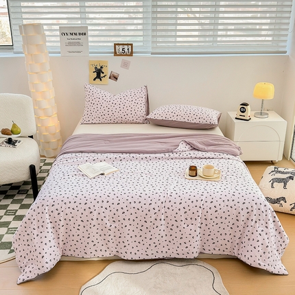 91家纺网 家纺一手货源 找家纺 （总）奥汀洛家纺 2025新款小清新针织棉双层纱夏被