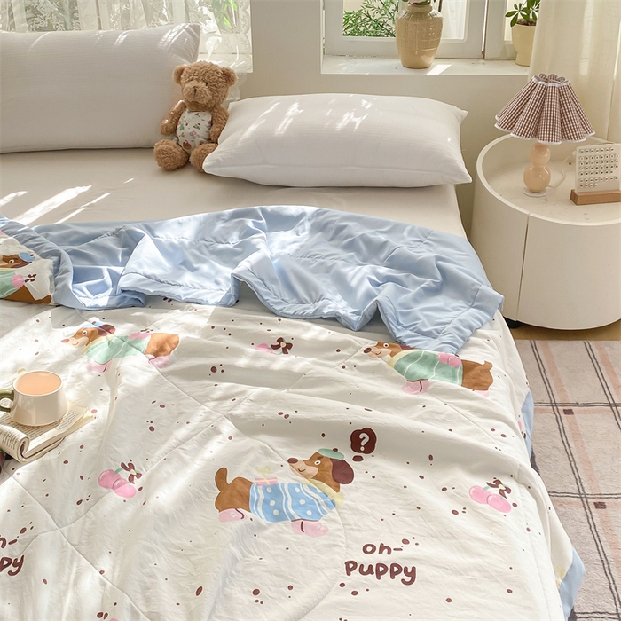 91家纺网 家纺一手货源 找家纺 梵蒂莎 2025云朵棉棉花夏被靠谱小狗