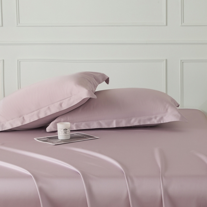 91家纺网 家纺一手货源 找家纺 涵宸2025新款天丝-天丝棉-纯色单枕套-场景1 枕套-紫语
