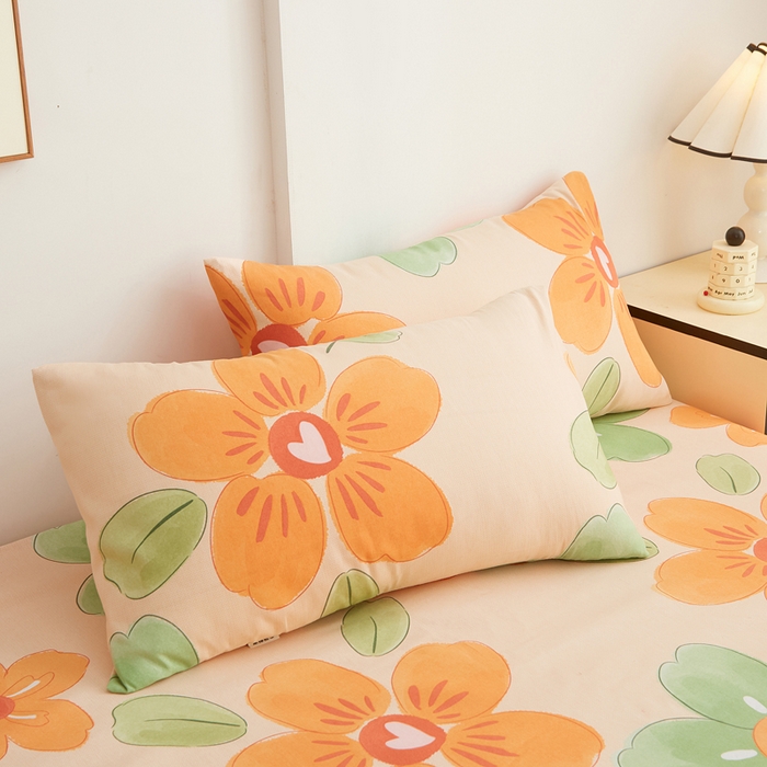 91家纺网 家纺一手货源 找家纺 金泰莱 2025新款锦柔老粗布印花床笠 余音