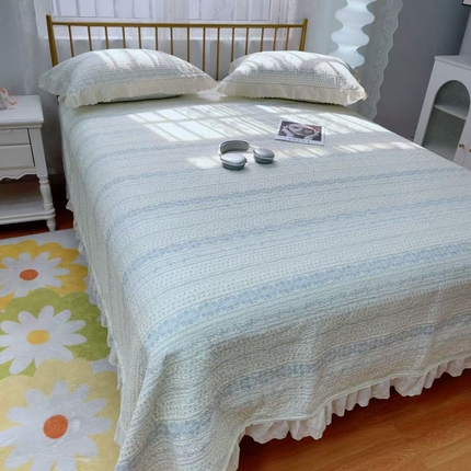 91家纺网 家纺一手货源 找家纺 （总）暖居 2025春夏款高温砂洗棉花床盖三件套被套四件套同款纯棉夏被空调被四季