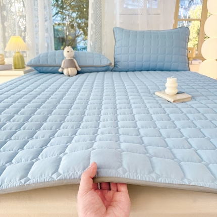 91家纺网 家纺一手货源 找家纺 （总）麒东家纺 2025新款ins纯色磨毛夹棉床垫