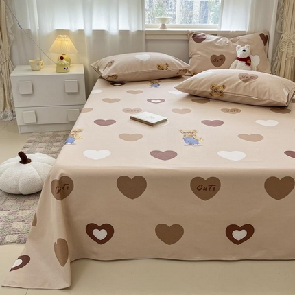 91家纺网 家纺一手货源 找家纺 新印象2025新款直角纯棉老粗布套件 床单款老粗布-可巧梦