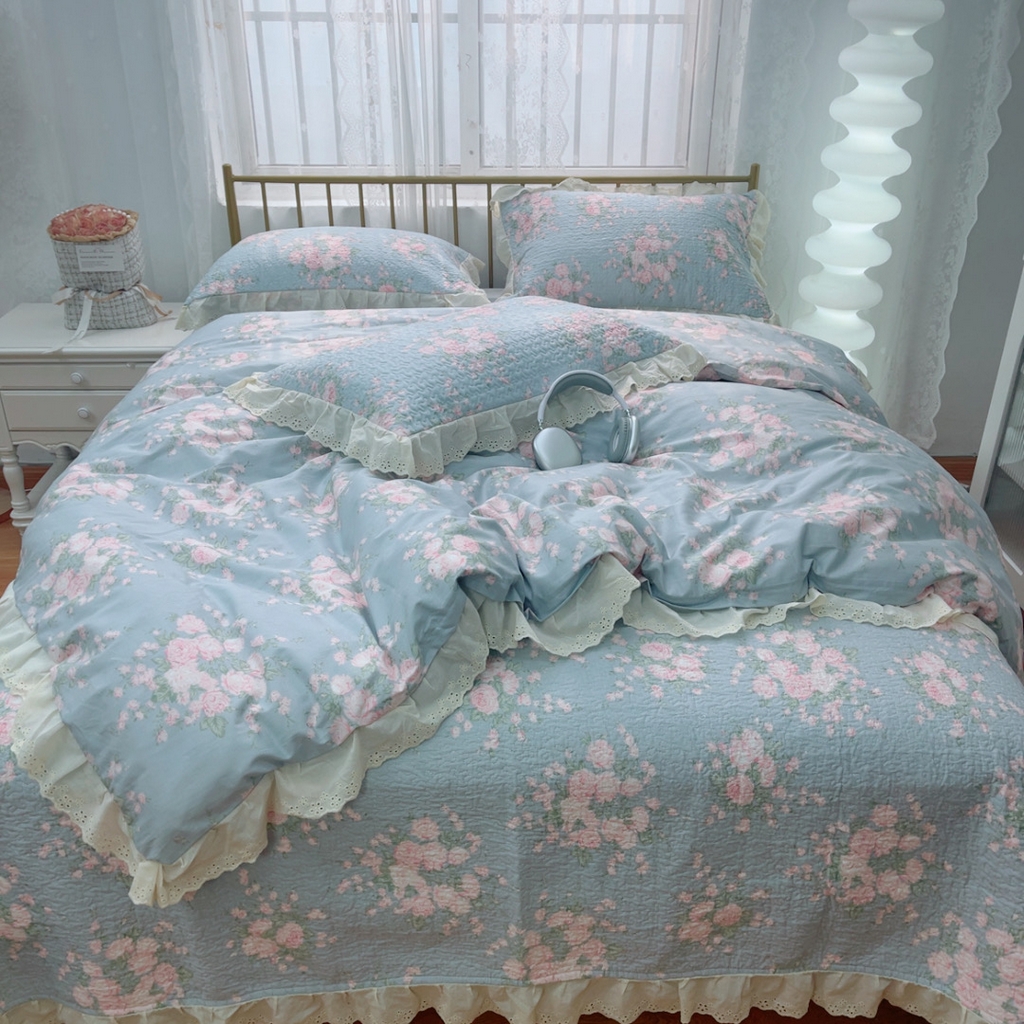 91家纺网 家纺一手货源 找家纺 暖居 2025春夏款高温砂洗棉花床盖三件套被套四件套同款纯棉夏被空调被四季 苏里南