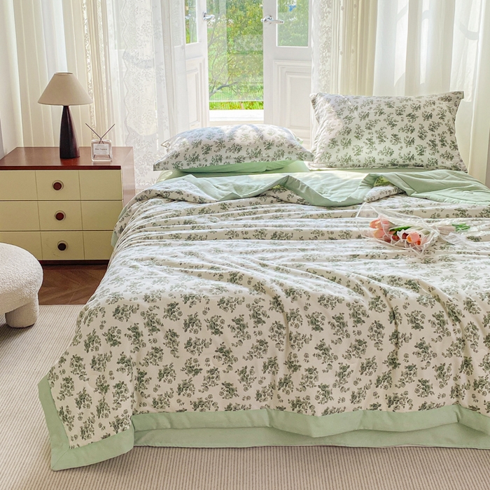 91家纺网 家纺一手货源 找家纺 （总）左右家纺 2025新款A类双层纱大豆夏凉被