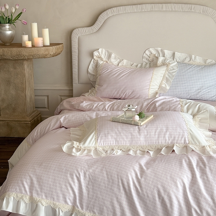 91家纺网 家纺一手货源 找家纺 MIU缪家居 2025新款100支全棉四件套-索菲娅 索菲娅-公主粉