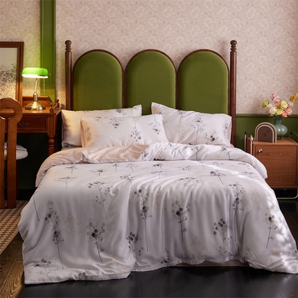 91家纺网 家纺一手货源 找家纺 （总）时年家纺 2025新款莱赛尔天丝印花系列四件套