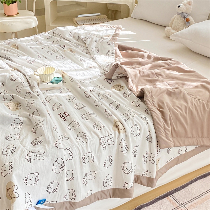 91家纺网 家纺一手货源 找家纺 梵蒂莎 2025云朵棉棉花夏被宠月兔