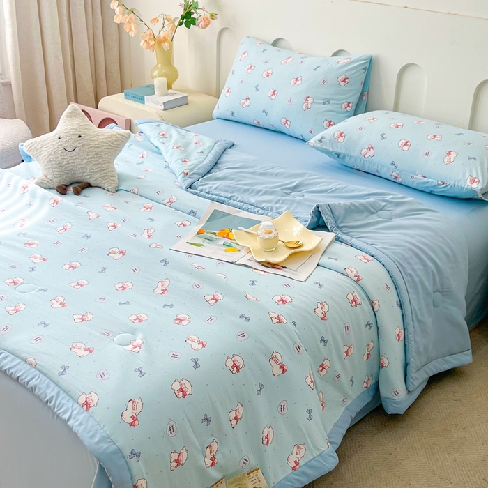 91家纺网 家纺一手货源 找家纺 爱屋及屋2025新款棉花夏被 可爱小羊