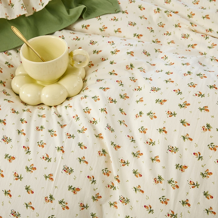 91家纺网 家纺一手货源 找家纺 （总）卡迪亚家纺 2025新款轻氧棉小碎花韩式花边床盖