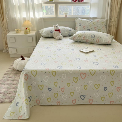 91家纺网 家纺一手货源 找家纺 新印象2025新款直角纯棉老粗布套件 床单款老粗布-简爱