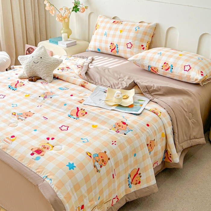 91家纺网 家纺一手货源 找家纺 爱屋及屋2025新款棉花夏被 卡皮巴拉