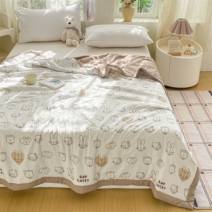 91家纺网 家纺一手货源 找家纺 梵蒂莎 2025云朵棉棉花夏被宠月兔