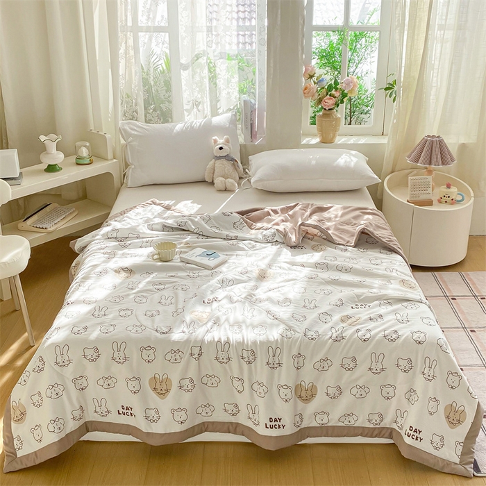 91家纺网 家纺一手货源 找家纺 梵蒂莎 2025云朵棉棉花夏被宠月兔