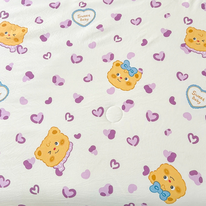 91家纺网 家纺一手货源 找家纺 爱屋及屋2025新款棉花夏被 豹纹小熊