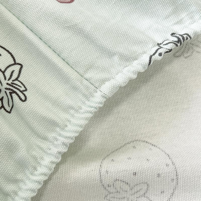 91家纺网 家纺一手货源 找家纺 新印象2025新款直角纯棉老粗布套件 床笠款 老粗布-草莓蓝 (