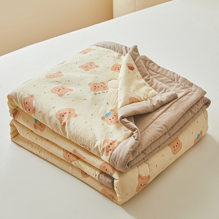 91家纺网 家纺一手货源 找家纺 爱屋及屋2025新款棉花夏被 奥利熊