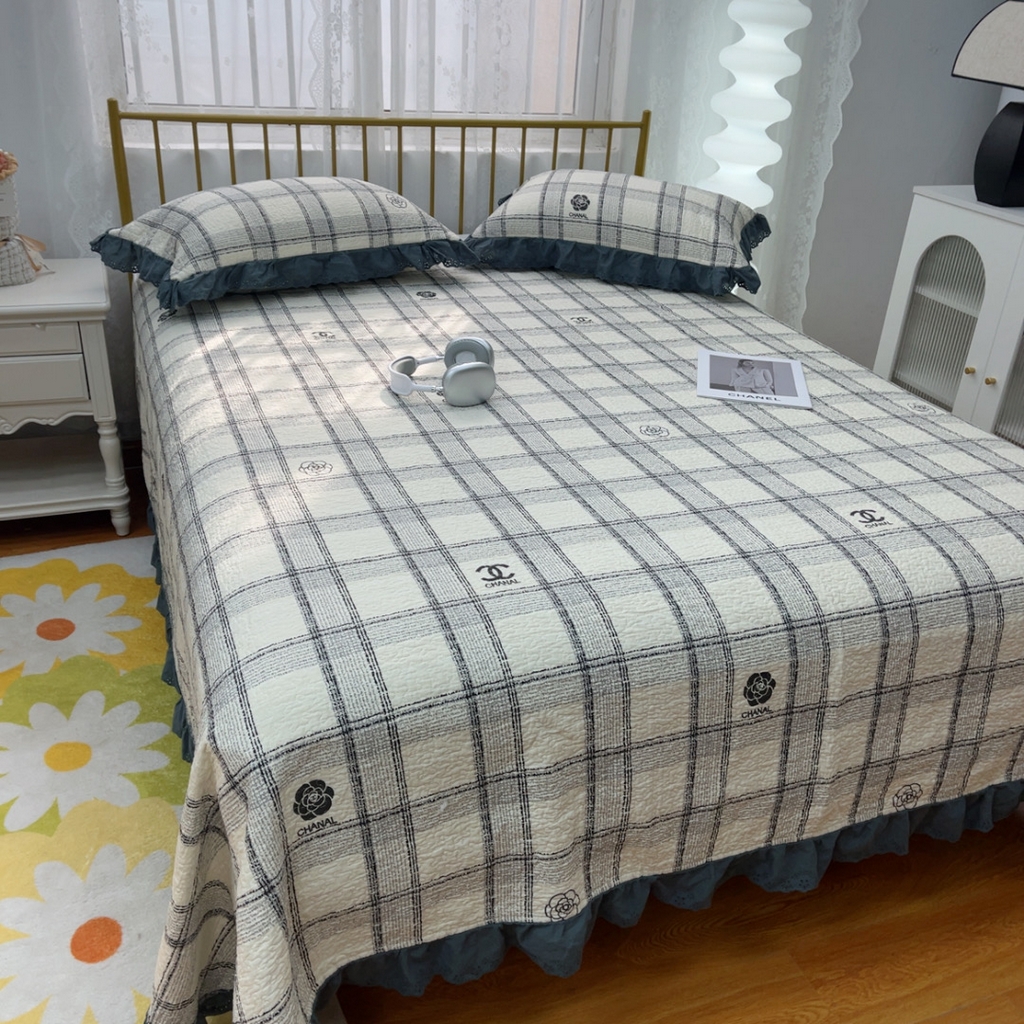 91家纺网 家纺一手货源 找家纺 暖居 2025春夏款高温砂洗棉花床盖三件套被套四件套同款纯棉夏被空调被四季 小香