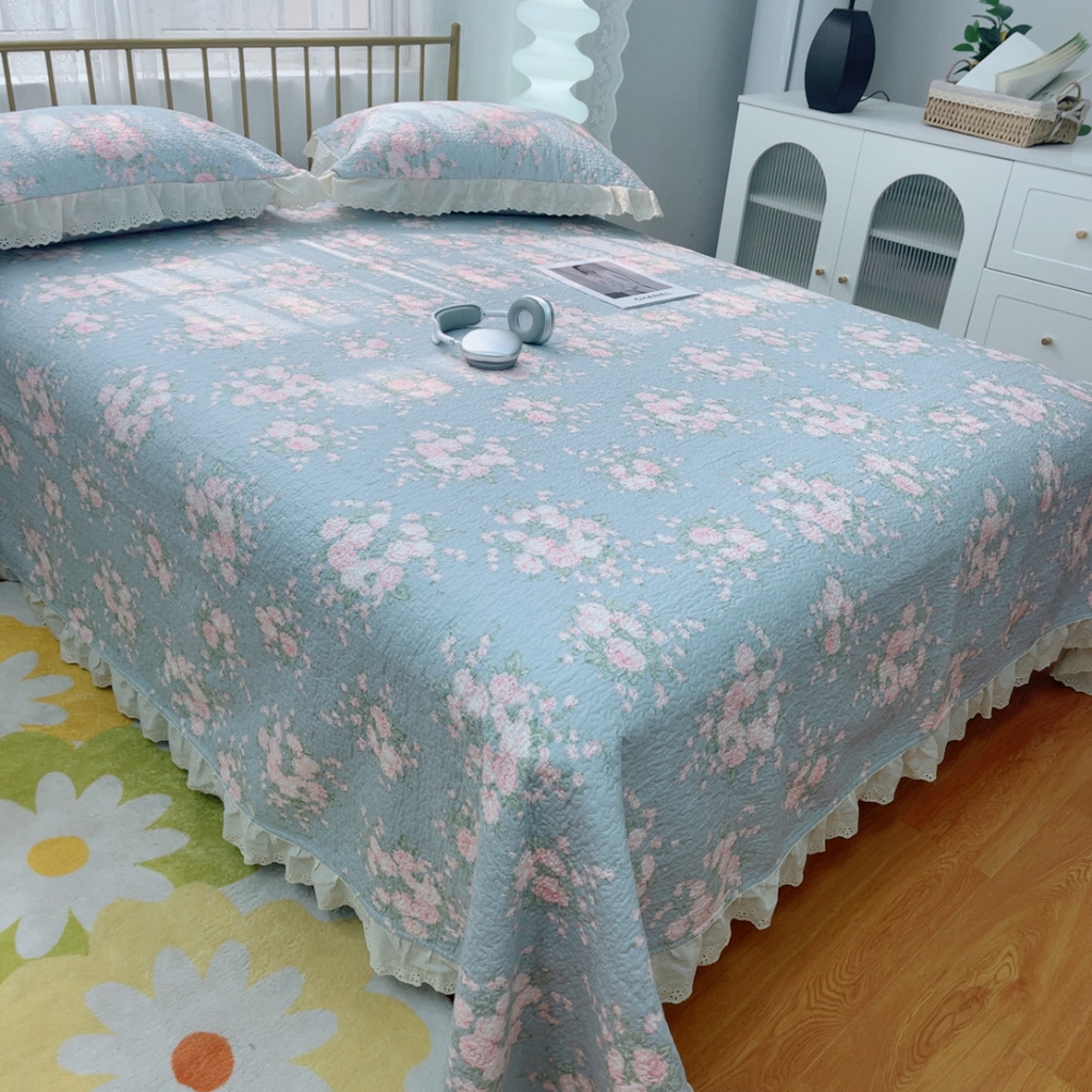 91家纺网 家纺一手货源 找家纺 （总）暖居 2025春夏款高温砂洗棉花床盖三件套被套四件套同款纯棉夏被空调被四季