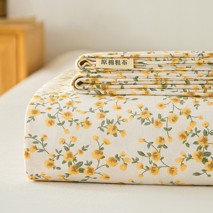 91家纺网 家纺一手货源 找家纺 九亭家纺 2025新款A类全棉老粗布床单 岁月