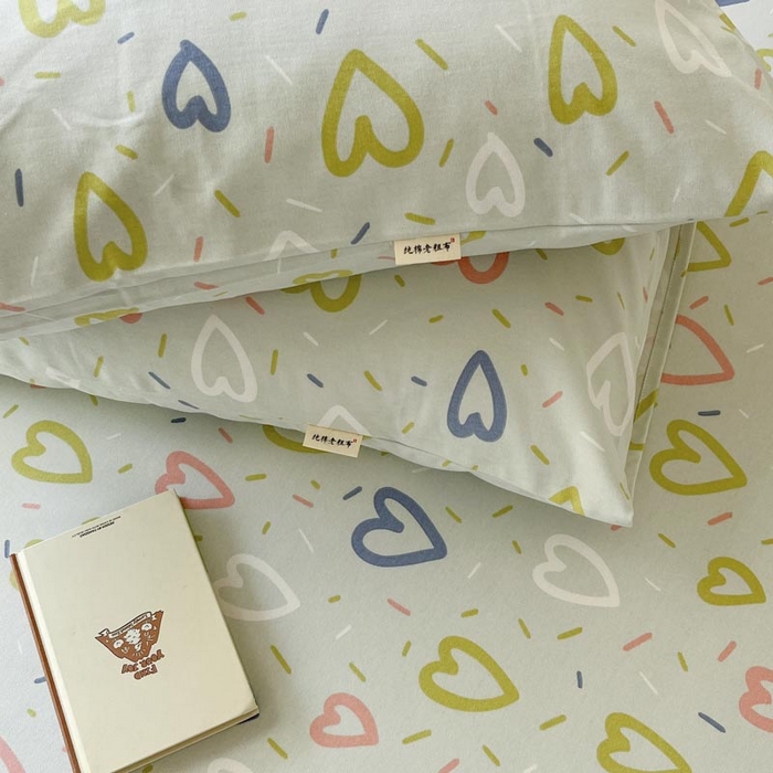 91家纺网 家纺一手货源 找家纺 新印象2025新款直角纯棉老粗布套件 床单款老粗布-简爱