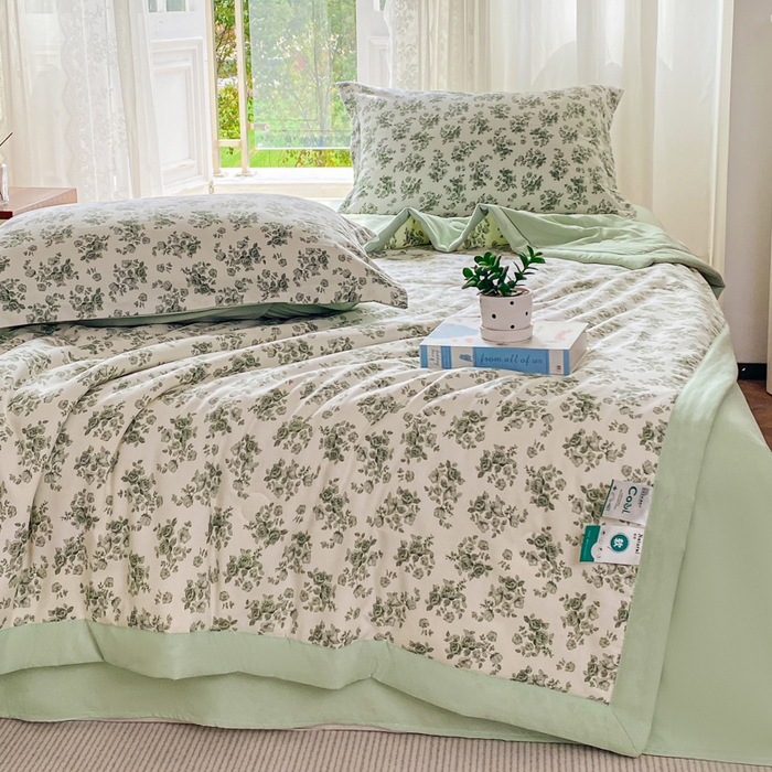 91家纺网 家纺一手货源 找家纺 （总）左右家纺 2025新款A类双层纱大豆夏凉被