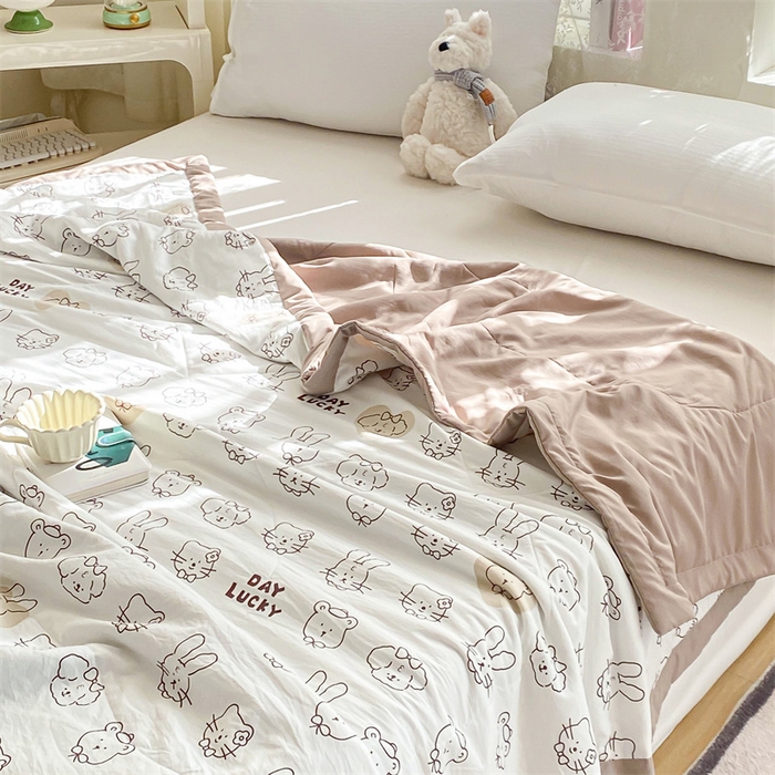 91家纺网 家纺一手货源 找家纺 梵蒂莎 2025云朵棉棉花夏被宠月兔