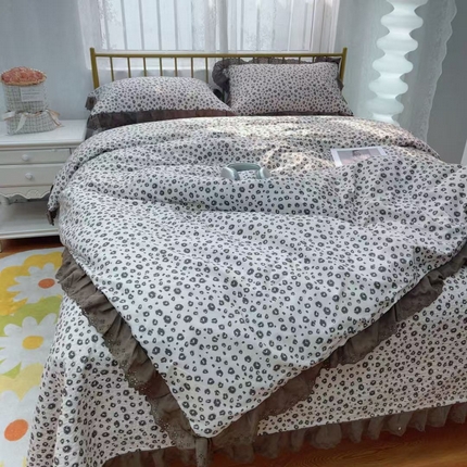 91家纺网 家纺一手货源 找家纺 （总）暖居 2025春夏款高温砂洗棉花床盖三件套被套四件套同款纯棉夏被空调被四季