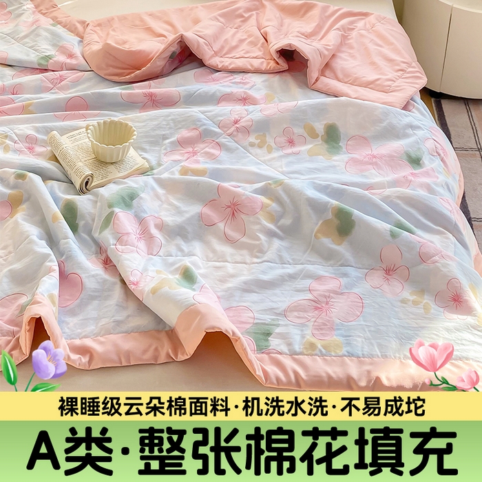 91家纺网 家纺一手货源 找家纺 梵蒂莎 2025云朵棉棉花夏被花岛