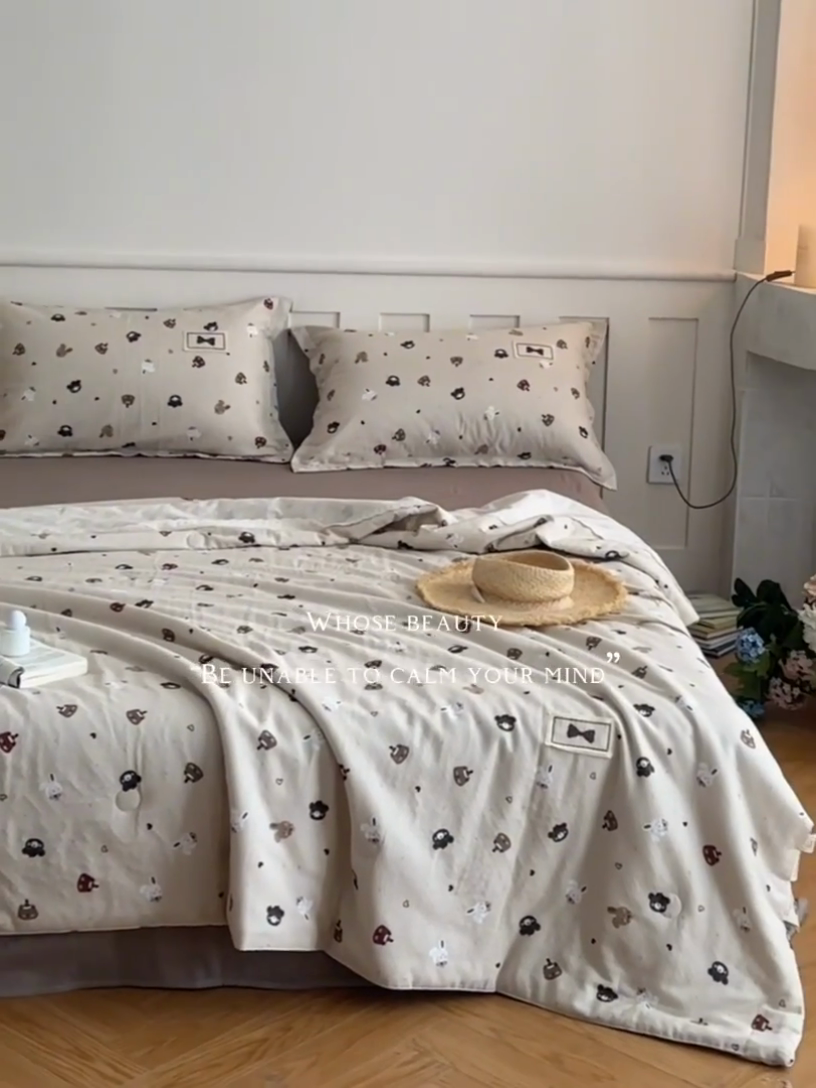 91家纺网 家纺一手货源 找家纺 帕拉美拉 2025新款全棉双层纱玉米聚乳酸夏被春秋被冬被玉米被 三件套四件套 丛林动物