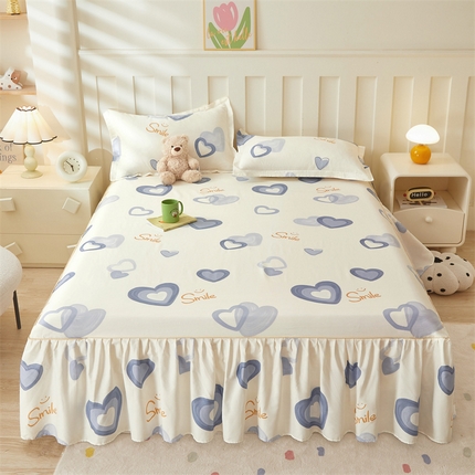 名优家纺 2025新款A类13070全棉纯棉韩版印花床裙 小欣喜