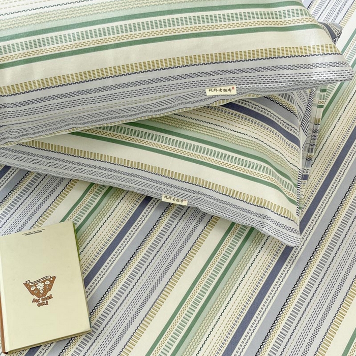 91家纺网 家纺一手货源 找家纺 新印象2025新款直角纯棉老粗布套件 床单款老粗布-伯爵